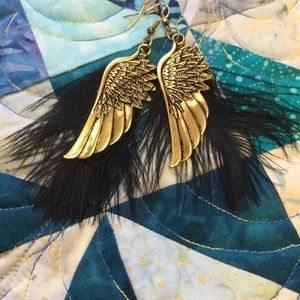 Free in bundle Free People Wing feather earrings